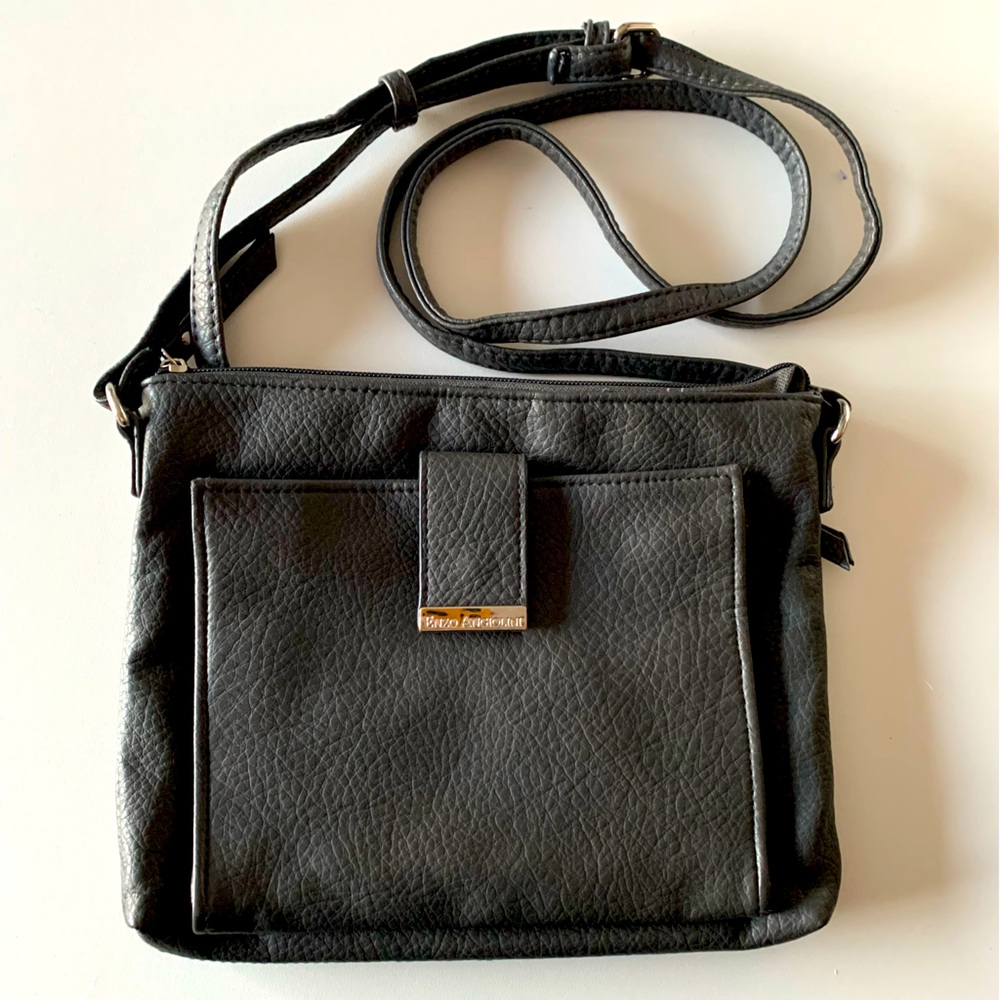 Enzo Angiolini Gray Textured Crossbody Bag